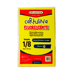 Cartulina Fluorescente 1/8 x10 Colores Surtidos – Pack 10 Hojas Neón