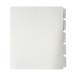 Separadores 105 Cartulina - 5 Unid., Colores Pastel, Pestaña Lateral