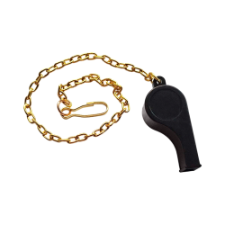 Pito Negro Deportivo con Cadena Metálica y Clip