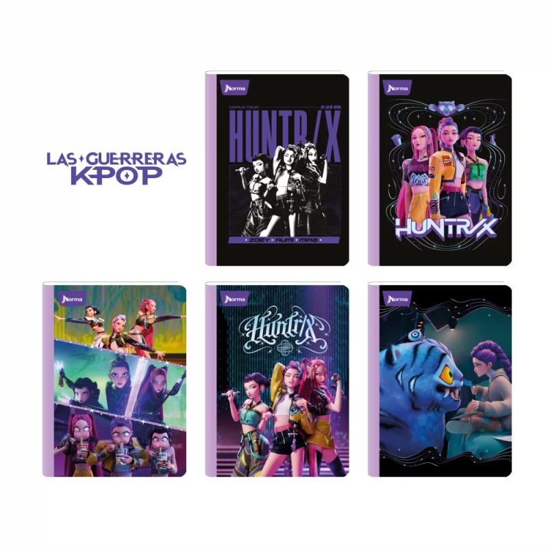 Cuaderno Guerreras K-pop Cuadriculado 100 Hojas Norma