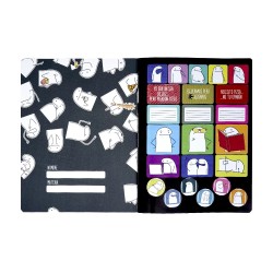 Cuaderno Cosido Memes Flork Norma 100 Hojas Cuadriculado – Stickers + Carátula Oficial