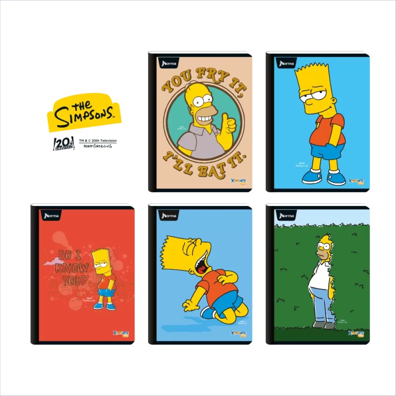 NORMA Notebook Sewing Grid 100 Leaves The simpsons
