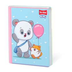 Cuaderno Cosido KIMI Scribe Master M+S 100 Hojas Cuadriculado – Lomo Lila + Stickers