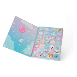 Cuaderno Cosido KIMI Scribe Master M+S 100 Hojas Cuadriculado – Lomo Lila + Stickers