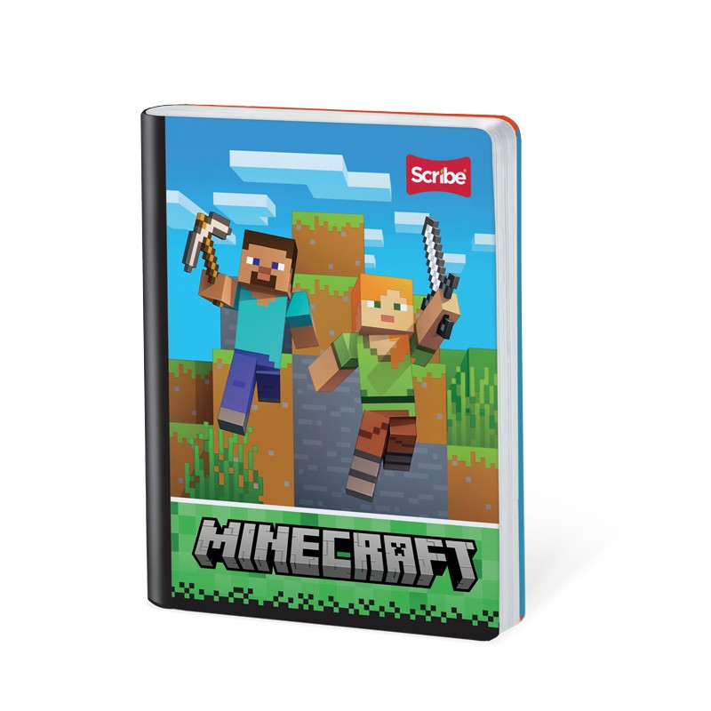 Cuaderno Cosido Minecraft 100 Hojas Cuadriculado Scribe