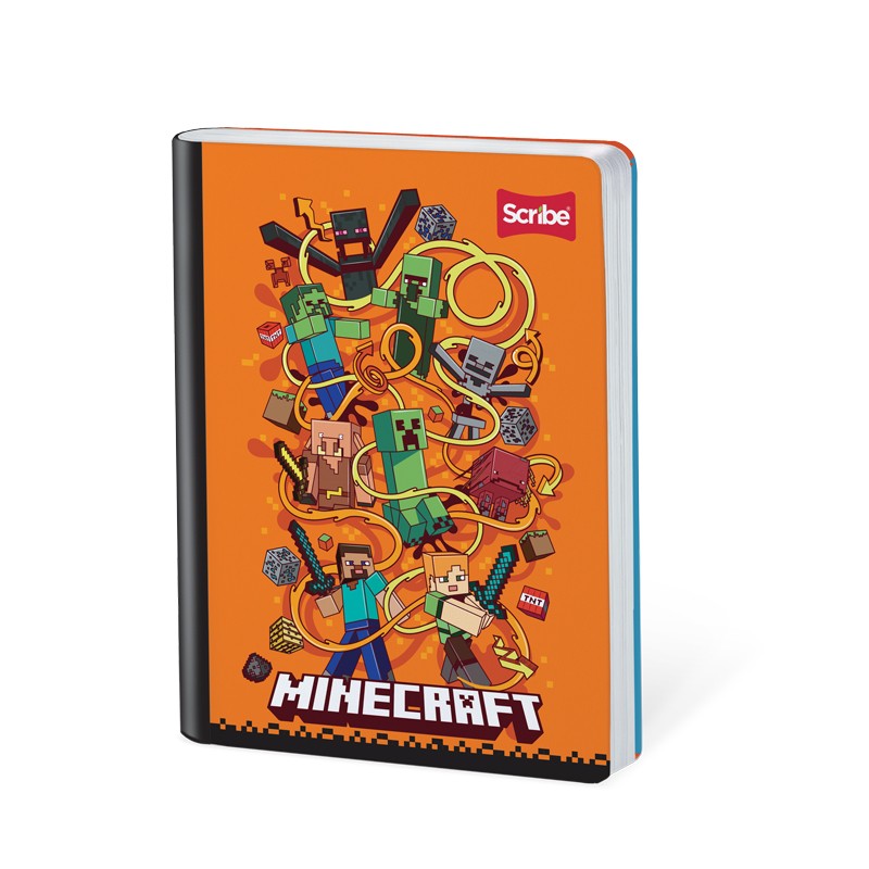 Cuaderno Cosido Minecraft 100 Hojas Cuadriculado Scribe