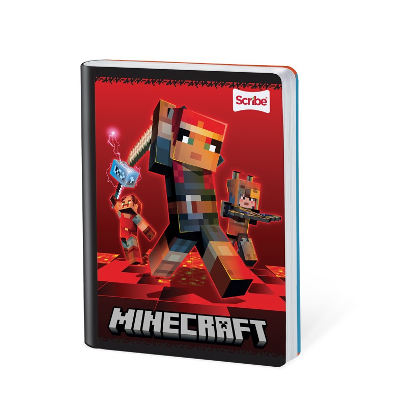 Cuaderno Cosido Minecraft 100 Hojas Cuadriculado Scribe