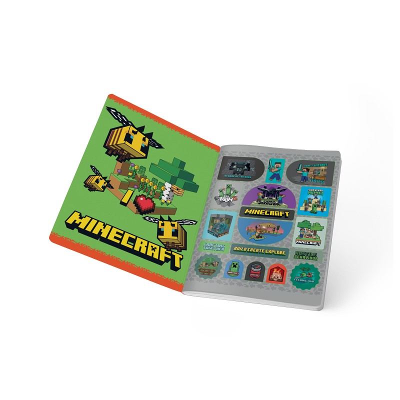 Cuaderno Cosido Minecraft 100 Hojas Cuadriculado Scribe