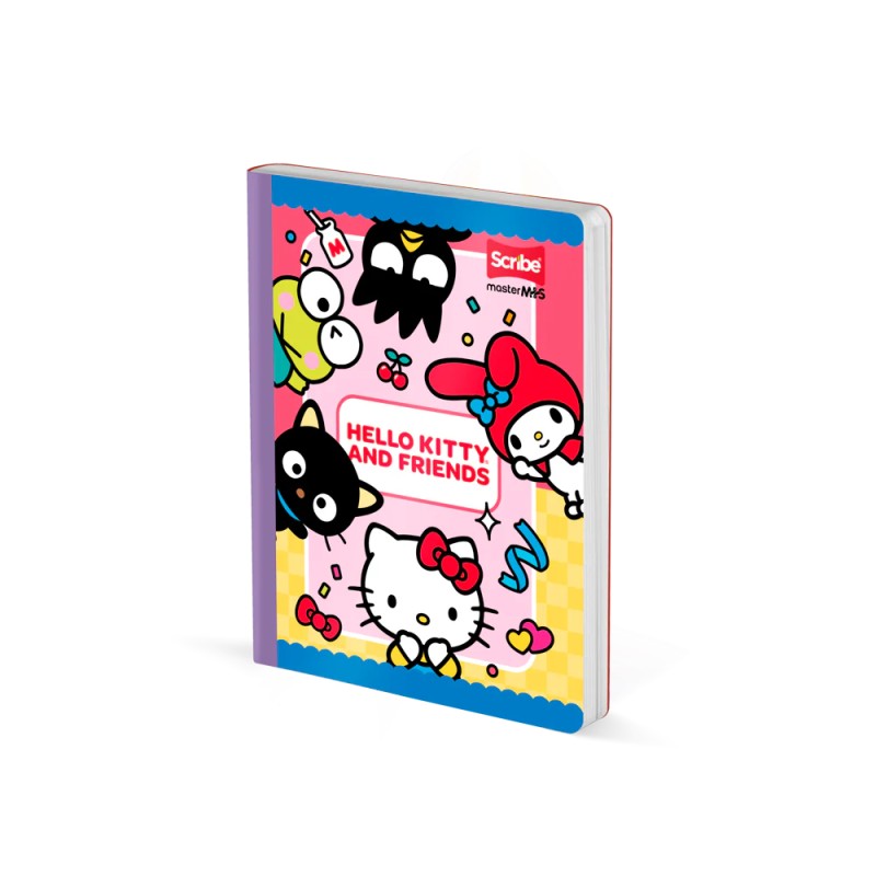 Cuaderno Cosido Hello Kitty And Friends 100 Hojas Cuadriculado M+S Scribe