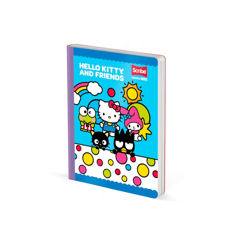 Cuaderno Cosido Hello Kitty And Friends 100 Hojas Cuadriculado M+S Scribe