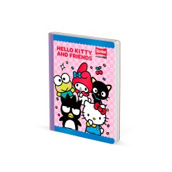 Cuaderno Cosido Hello Kitty And Friends 100 Hojas Cuadriculado M+S Scribe