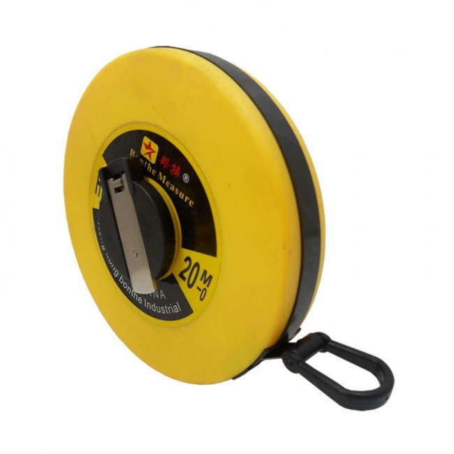 Cinta Métrica - Decámetro - 20 m Cinta Fibra Carrete Recogida Rápida